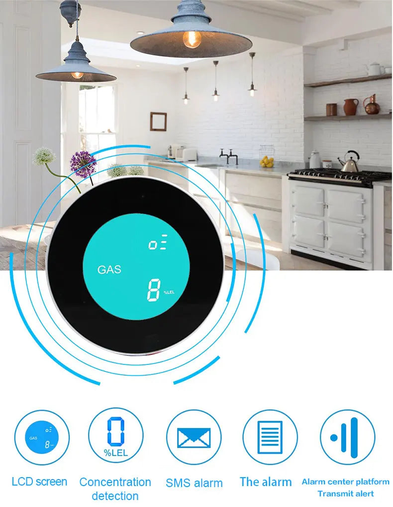 Secure Home LCD Digital Gas Sensor