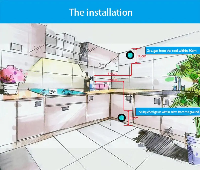 Secure Home LCD Digital Gas Sensor