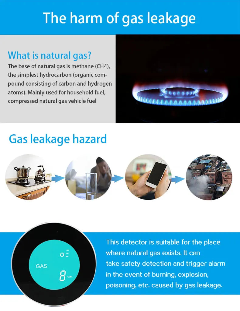 Secure Home LCD Digital Gas Sensor