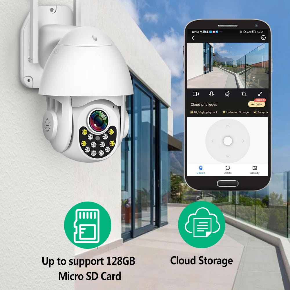 Secure Home WiFi 3MP 5MP Security IP Camera With AI Human Detection
