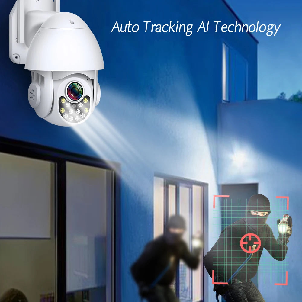 Secure Home WiFi 3MP 5MP Security IP Camera With AI Human Detection