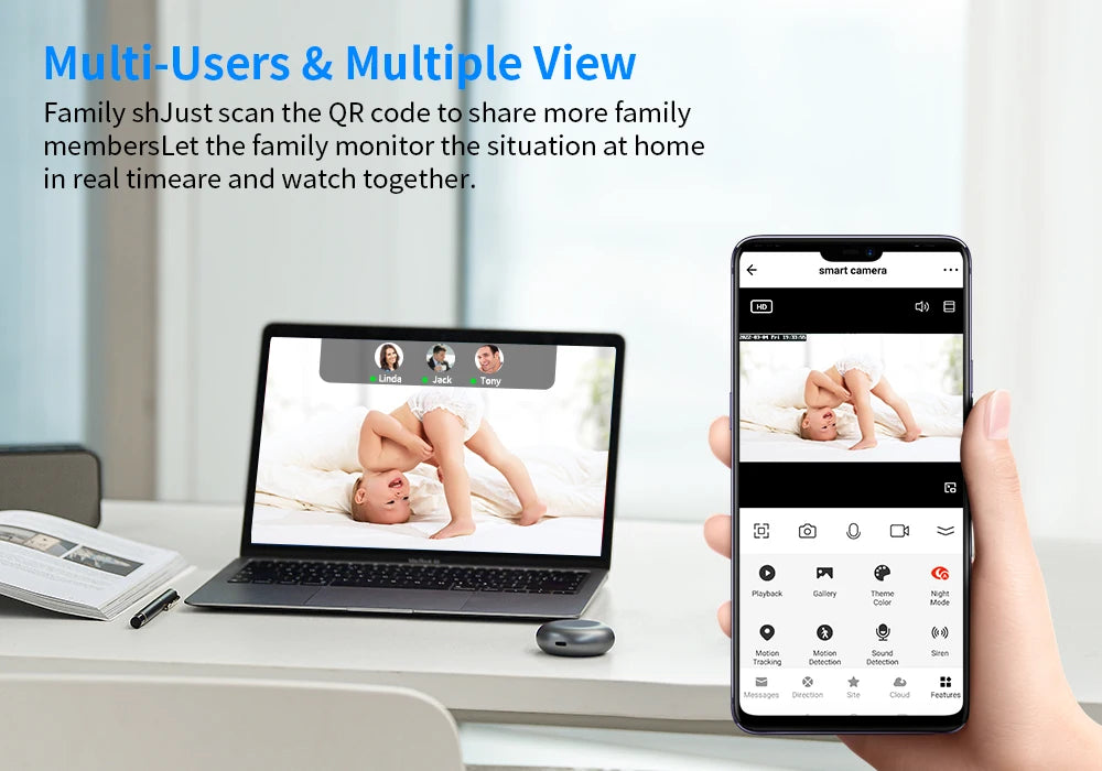Secure Home Indoor Surveillance Camera